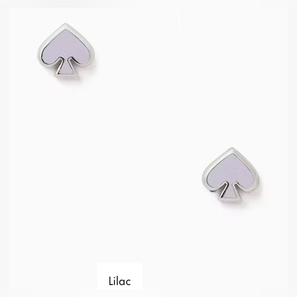 Kate Spade Lilac Spade Stud Earrings - Picture 1 of 3